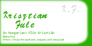 krisztian fule business card