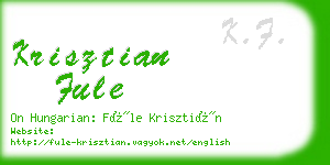 krisztian fule business card